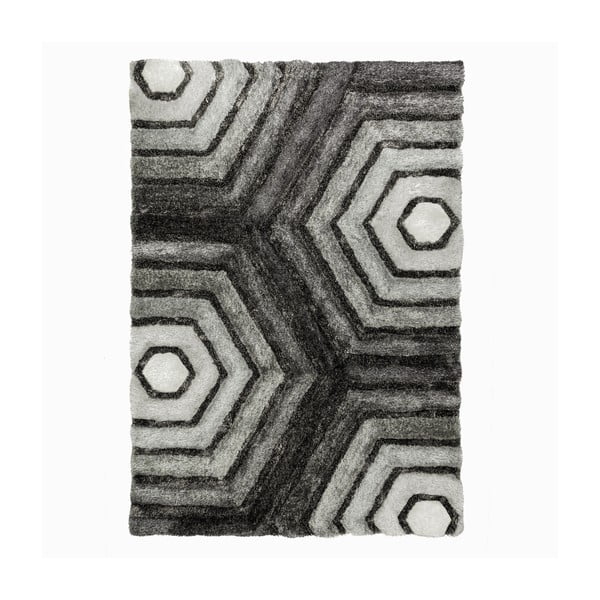 Sivi tepih Flair Rugs Hexagon Grey, 160 x 230 cm