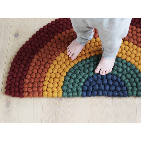 Dječji tepih od vunenih pompona Wooldot Ball Rugs Rainbow Multi-image-3