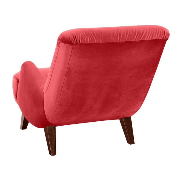 Crvena fotelja sa smeđim nogama Max Winzer Brandford Suede-image-2