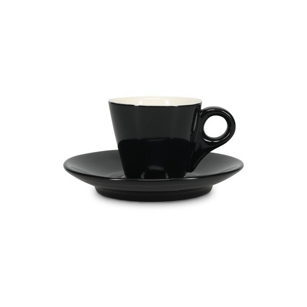 Crna porculanska šalica za espresso 80 ml Barista – BonBistro-image-3