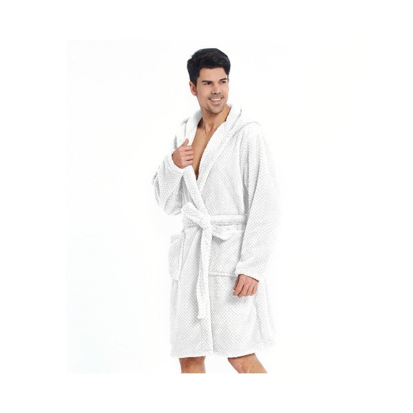 Bijeli unisex kućni ogrtač od mikrovlakana DecoKing Sleepyhead, veličina M-image-2