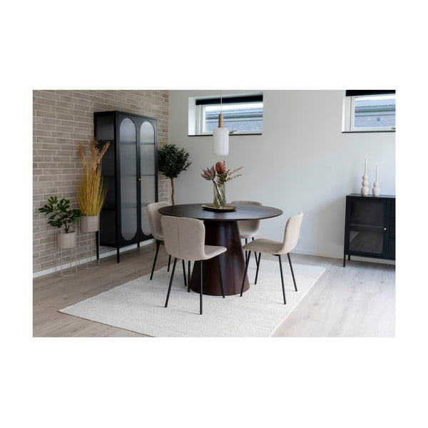 Okrugao blagovaonski stol s pločom stola u dekoru oraha ø 120 cm Bolton – House Nordic-image-2