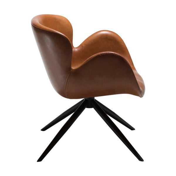 Svijetlosmeđa fotelja od kože DAN-FORM Denmark Gaia-image-3