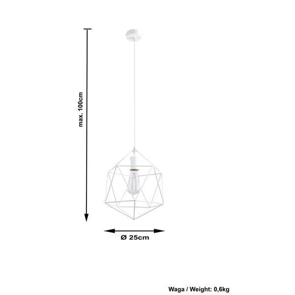 Bijela viseća lampa Sollux Donato-image-4