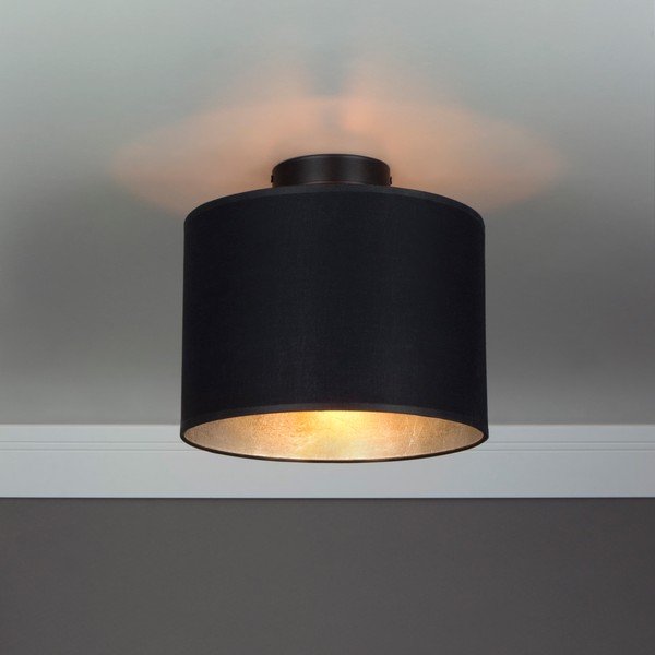 Crna stropna lampa s detaljima u srebrnoj Sotto Luce Mika, ⌀ 25 cm-image-1