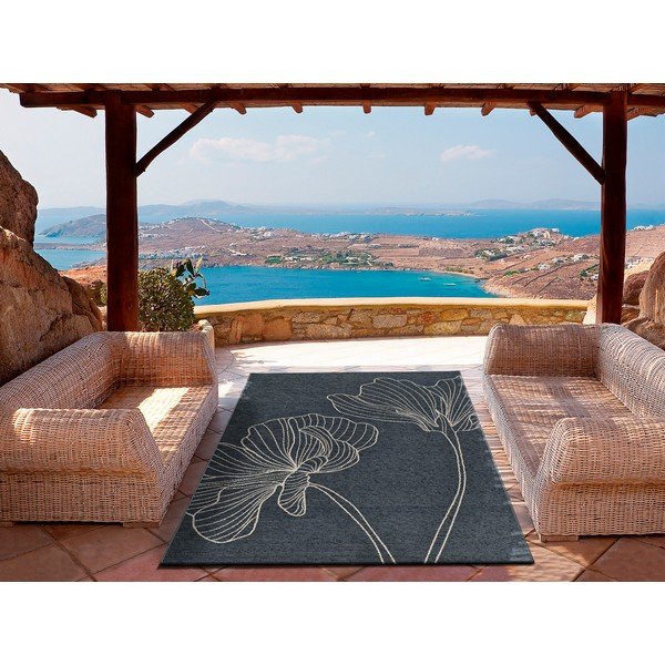 Antracitno sivi vanjski tepih 76x150 cm Velvet Gris – Universal-image-1