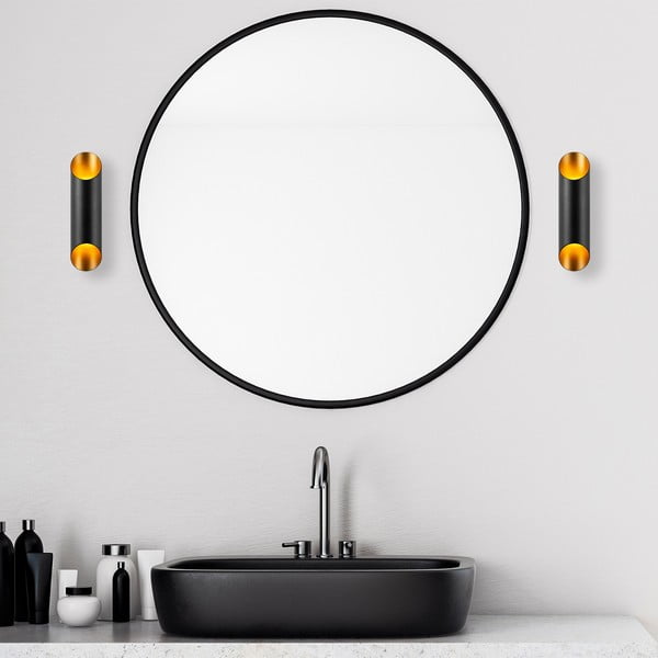 Crna/u zlatnoj boji zidna lampa ø 8 cm Cut – Opviq lights-image-2