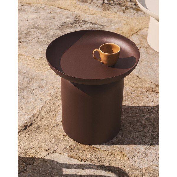 Metalni okrugao vrtni stolić ø 45 cm Arcola – Kave Home-image-1
