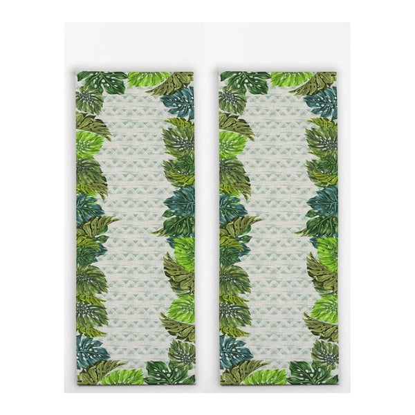 Set od 2 stolnjak staze s primjesom lana Madre Selva Jungle-image-2