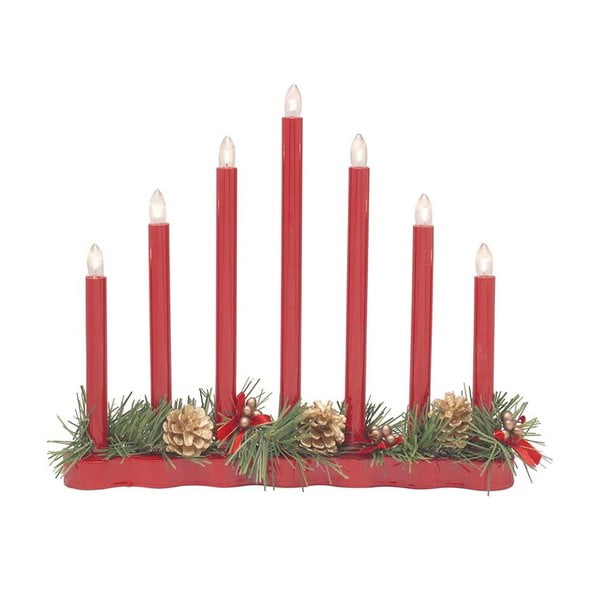 Crveni svjetlosni ukras s božićnim motivom Hol – Markslöjd