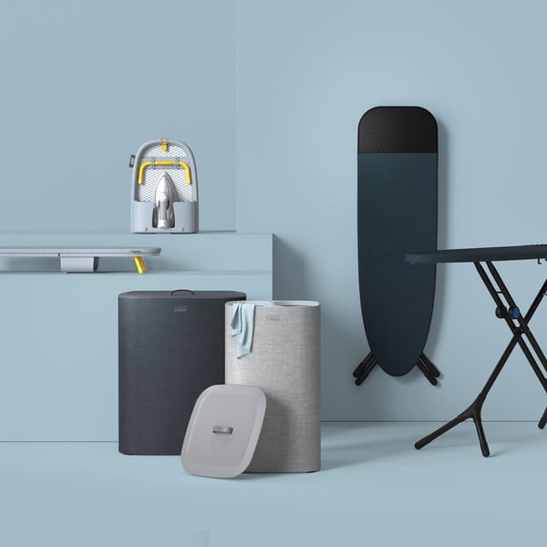 Antracitno siva tekstilna/plastična košara za rublje 2x45 l Tota – Joseph Joseph-image-3