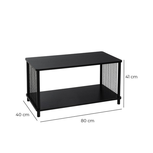 Crni stolić za kavu 40x80 cm Manila – Casa Selección-image-2