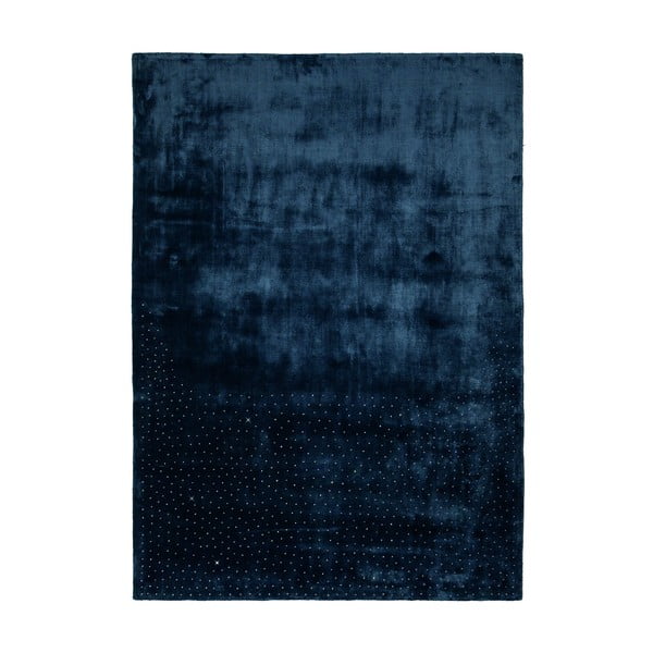 Tamnoplavi ručno tkani tepih Flair Rugs Swarowski, 120 x 170 cm