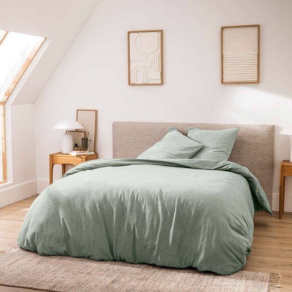 Zelena 3-dijelna pamučna posteljina za bračni krevet/za produženi krevet 240x220 cm Meline – douceur d'intérieur