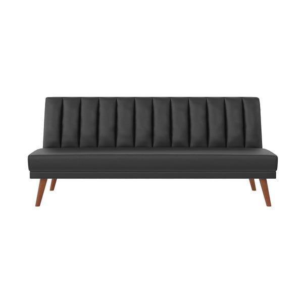 Crni kauč na razvlačenje od imitacije kože 173 cm Brittany - Novogratz