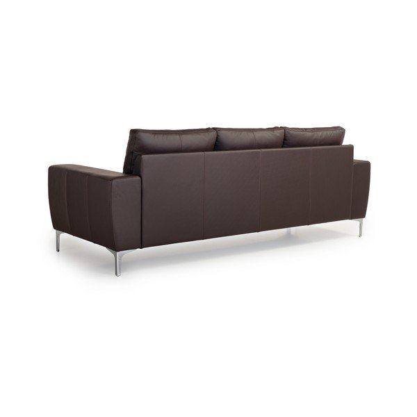 Smeđa kožna garnitura Scandic Twigo, 227 cm-image-3