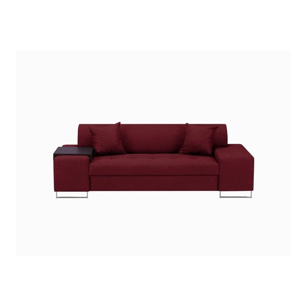 Crvena sofa na nogicama u srebrnoj boji Cosmopolitan Design Orlando, 220 cm