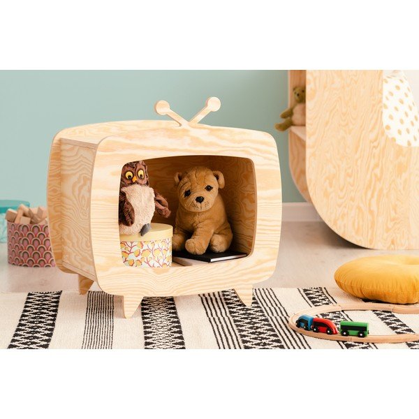 Dječji regal u dekoru bora u prirodnoj boji 90x60 cm - Adeko-image-1