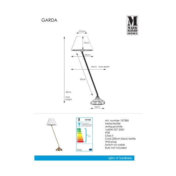 Stolna svjetiljka u bijelo-zlatnoj boji Markslöjd Garda-image-1