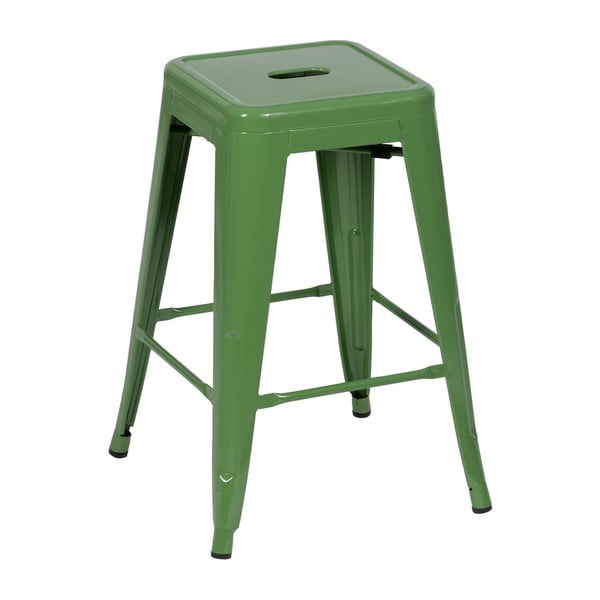 Zelene metalne barske stolice u setu 2 kom (visine sjedala 61 cm) – Ixia