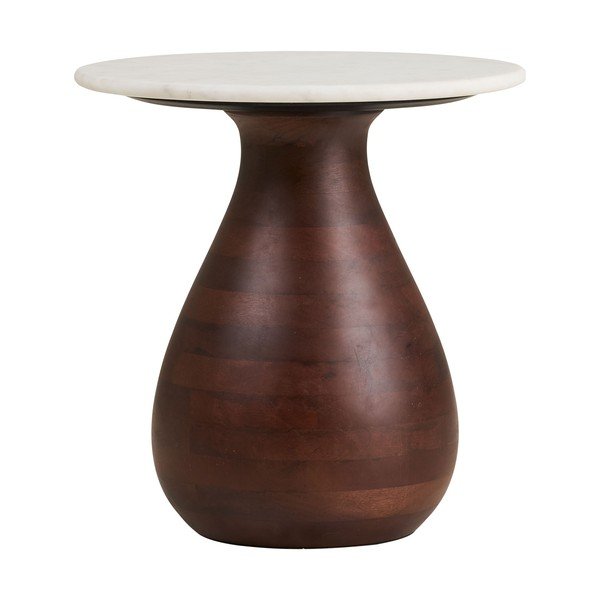 Okrugao pomoćni stol s mramornom pločom ø 40 cm Heide – House Nordic