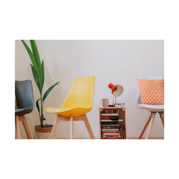 Set od dvije žute stolice s nogama od bukovine Bonami Essentials Retro-image-3