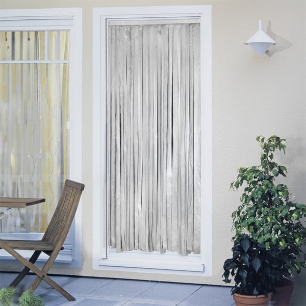 Crna/u srebrnoj boji termo izolacijska zavjesa za vrata 90x200 cm – Maximex-image-1