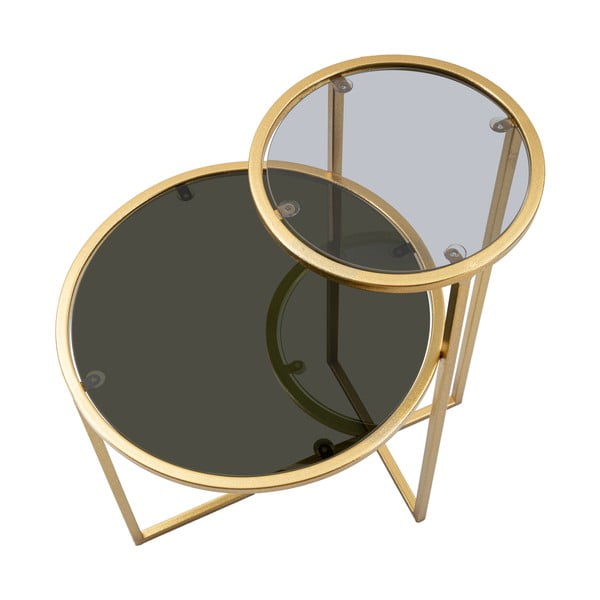 Okrugli stolić za kavu zlatne boje 40x50 cm - Mauro Ferretti-image-3