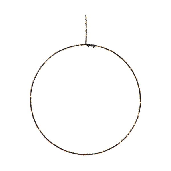 Crni božićni viseći svjetleći ukras Markslöjd Alpha Circle, visine 30 cm