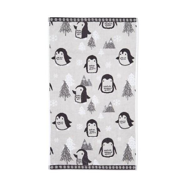 Svijetlo sivi pamučan ručnik 50x85 cm Cosy Penguin – Catherine Lansfield