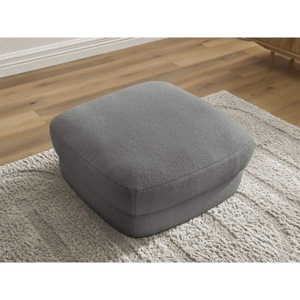 Tamno sivi tabure od bouclé tkanine Leonore – Bobochic Paris-image-4