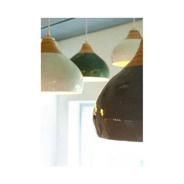 Crna stropna svjetiljka od Karlsson Glazed bambusa, ⌀ 38 cm-image-1