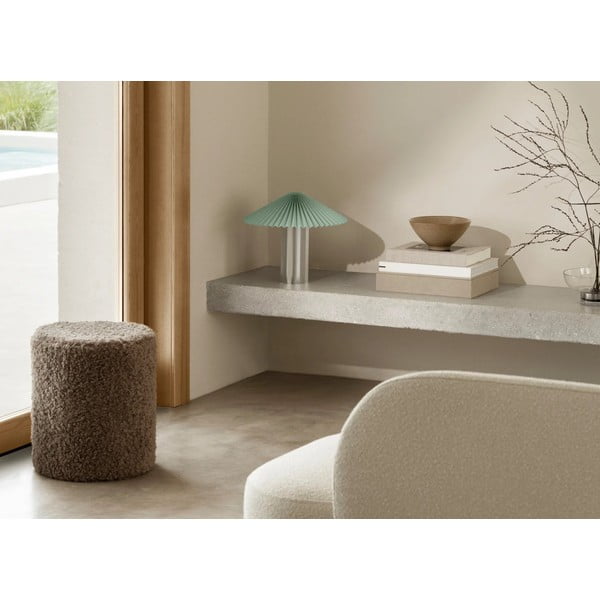 Žuta /u srebrnoj boji stolna lampa s mogućnosti zatamnjivanja s tekstilnim sjenilom (visina 36 cm) Taite – Blomus-image-4