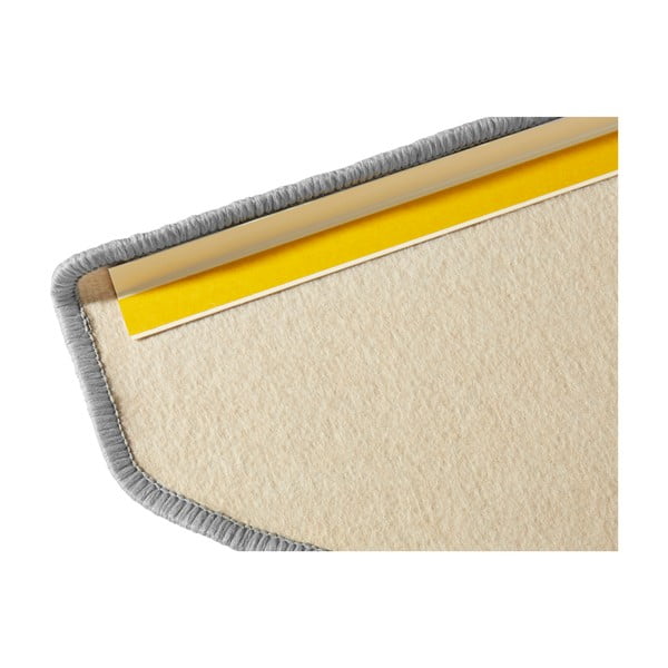 Sivi set tepiha za stepenice 15 kom s uključenom ljepljivom trakom 23x65 cm Fancy – Hanse Home-image-3