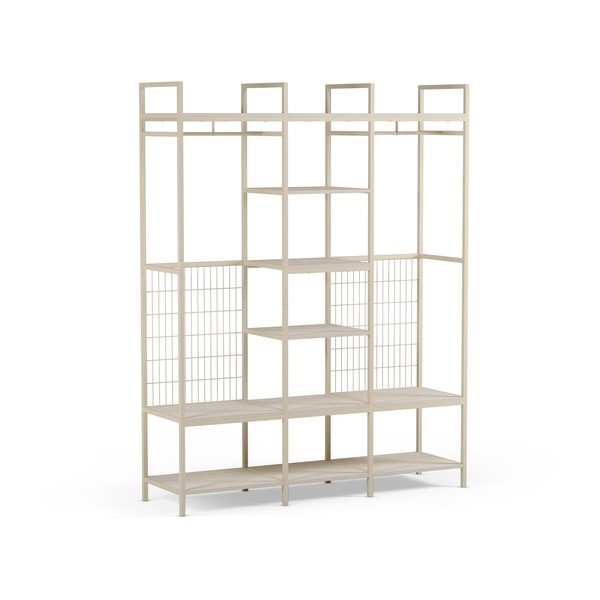 Krem otvoreni željezni ormar 140x179,5x40 cm Amara – Marckeric-image-2