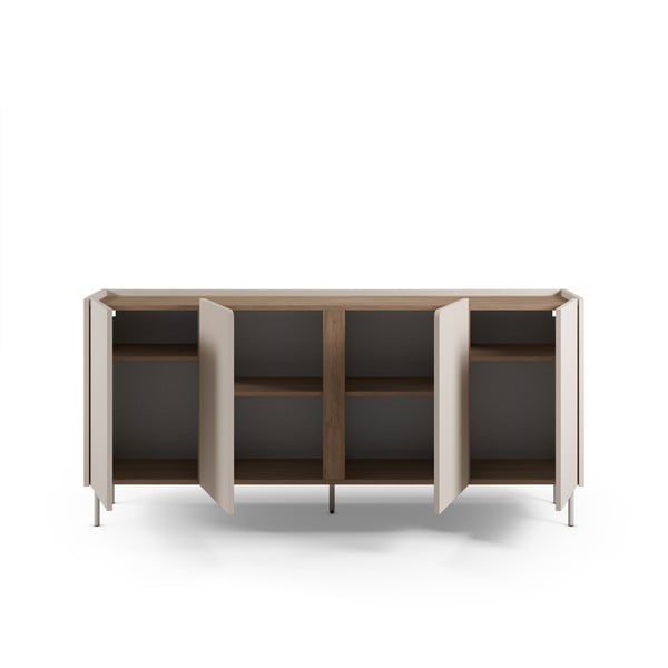 Krem/u prirodnoj boji komoda u dekoru hrasta 180x82x40 cm Lucile – Marckeric-image-3