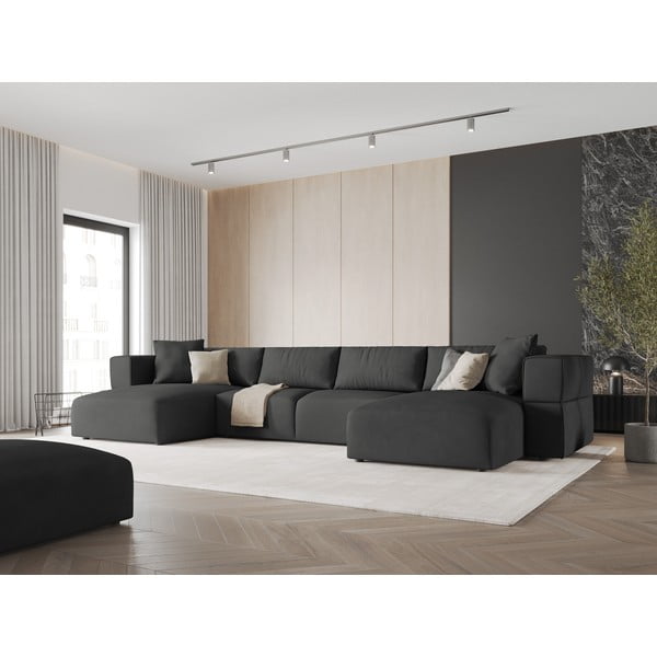 Tamno siva kutna garnitura (u obliku slova "U") Esther – Milo Casa-image-1