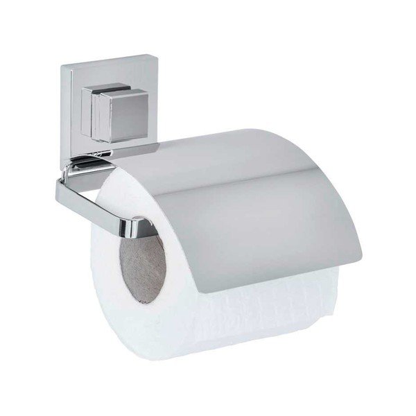 Plastičan samoljepljiv set pribora za kupaonicu u sjajno srebrnoj boji Quadro – Wenko-image-4