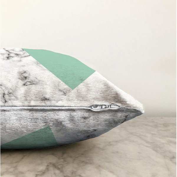Zeleno-siva jastučnica s udjelom pamuka Minimalist Cushion Covers Marble, 55 x 55 cm-image-1