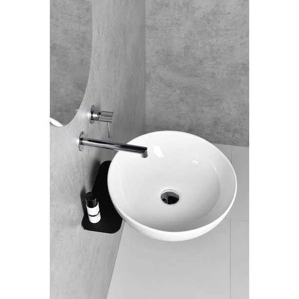 Crno željezno zidno postolje ispod umivaonika 30x7 cm Tetris – Sapho-image-1