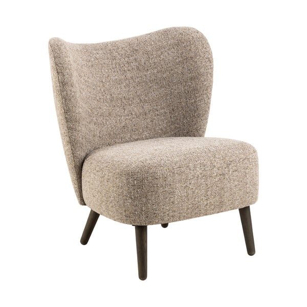 Bež fotelja od bouclé tkanine Elmont – Actona