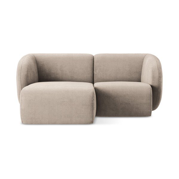 Svjetlo smeđa kutna garnitura od šenila (s lijevim kutom/s ležaljkom) Lani – Makamii