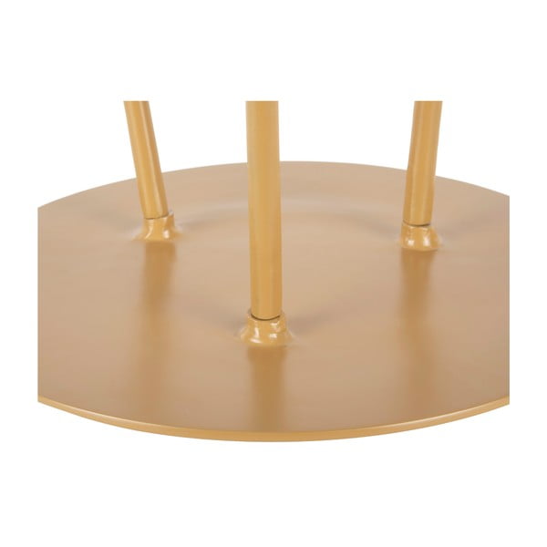 Žuti metalni pomoćni stolić Leitmotiv Supreme, ø 42,5 cm-image-3