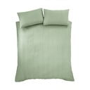 Zelena posteljina za bračni krevet/za produženi krevet od krepa 230x220 cm Heatset Wave – Catherine Lansfield