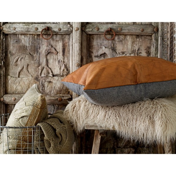 Kožni obostrani jastuk Södahl Lodge, 60 x 60 cm-image-1