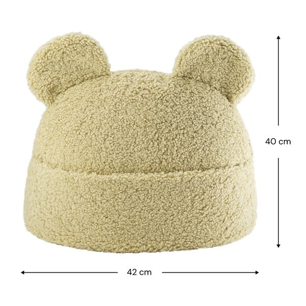 Zeleni dječji jastuk za sjedenje od bouclé tkanine Teddy Pouch – Wigiwama-image-4