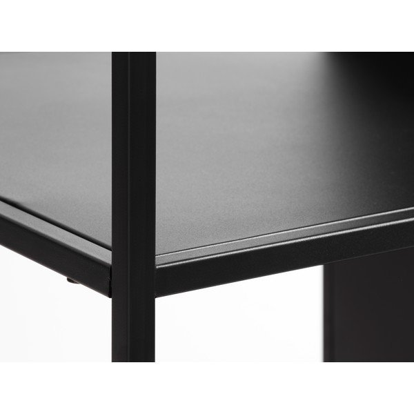 Crna metalna polica za knjige 90x180 cm Malibu - Unique Furniture-image-4