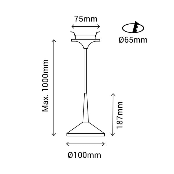Bijela visilica SULION Rita, visina 100 cm-image-3