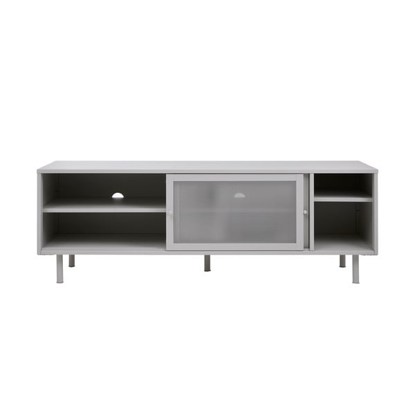 Siva metalna TV komoda 160x55x45 cm Veep – Unique Furniture-image-4