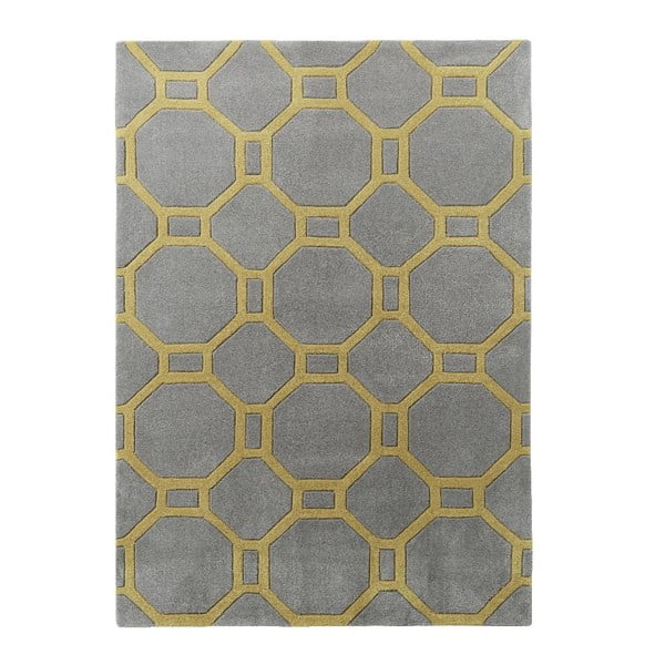 Žuto-sivi tepih Think Rugs Tile, 120 x 170 cm